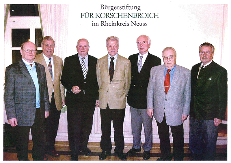 Übersicht der 48 Gründungsstifter der Bürgerstiftung Für Korschenbroich